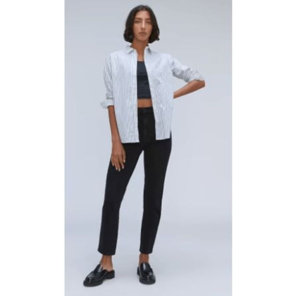 NWT Everlane Coal Crop Straight High Rise The Original Cheeky Jean Women Size 27